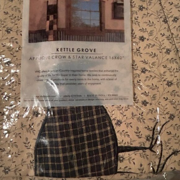 New Crow/Floral country Window Valance - Picture 3 of 4